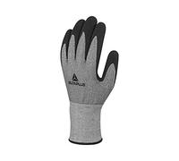 Delta Plus Xtrem Cut VECUTF01NO08 - Gants en tricot fin, surface de la paume enduite de mousse de nitrile, 13 divisions, gris/noir, taille 08, paquet de 2