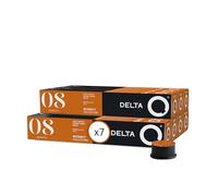 Delta Q 70 Capsules de Café AQtivus, pack 7 x 10 capsules, Intensité 8, Espresso Intense aux Notes de Fruits Secs, Compatibles avec les Machines Delta Q