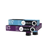 Delta Q Assortiment 70 Capsules de Café, 5x10 MythiQ + 2x10 DeQafeinatus