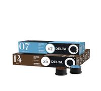 Delta Q Assortiment 70 Cápsules de Café, pack 5 x 10 capsules EpiQ + pack 2 x 10 capsules DeQafeinatus, Intensité 14 et 7, Espresso Intense et Décaféiné, Compatibles Machines Delta Q