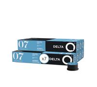 Delta Q Capsules de Café DeQafeinatus, Intensité 7, Pack 7 x 10, Compatibles avec les Machines Delta Q, Espresso Décaféiné aux Notes de Caramel