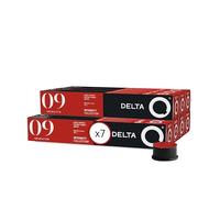 Delta Q Capsules de Café Qharacter, Intensité 9, Pack 7 x 10, Compatibles avec les Machines Delta Q, Espresso Intense aux Notes de Caramel et Fruits Secs