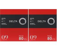 Delta Q Capsules de Café Qharacter, Intensité 9, Pack 80, Compatibles avec les Machines Delta Q, Espresso Intense aux Notes de Caramel et Fruits Secs (Lot de 2)