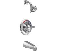 Delta Robinet T13691 Classic 13 Series Robinet de baignoire et douche - Déviateur à bouton poussoir (valve vendue séparément), Chrome