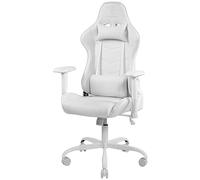 DELTACO GAMING - WHITE LINE - Fauteuil gaming, Base aluminium, Cuir PU blanc, max 90kg