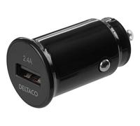 DELTACO Chargeur de voiture USB 12/24 V avec taille compacte et 1x prise USB-A, 2