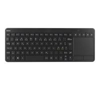 DELTACO Clavier Mini Sans Fil avec Pavé Tactile, à Membrane - Disposition US, Récepteur USB Nano - Noir