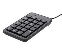 DELTACO Clavier numérique Filaire - 23 Touches - 4 Touches multimédia - USB - Noir