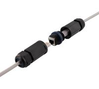 DELTACO Connecteur étanche à l'eau et à la poussière pour câble patch, 2x RJ45, Cat6, écran