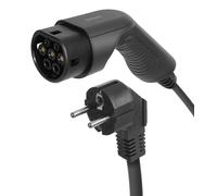 Deltaco EV-1226 monophasé prise de terre sur type 2, 6A - 16A, 5,5m