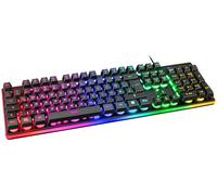 Deltaco GAM-021-RGB-DE Clavier Jouer USB QWERTZ Allemand Noir