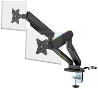 DELTACO GAMING - Bras articulé RGB pour double écrans 17-32", VESA 75x75/100x100