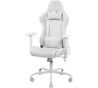 DELTACO GAMING - WHITE LINE - Fauteuil gaming, Base aluminium, Cuir PU blanc, max 90kg