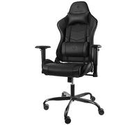 DELTACO GAMING Chaise Gaming, Simili Cuir, Noir, 185 cm GAM-096