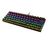 DELTACO Gaming DK430 Clavier mécanique Gaming (éclairage RVB, 60%, commutateurs Rouges, Disposition Allemande QWERTZ) Noir
