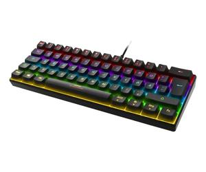 DELTACO Gaming DK430 Clavier mécanique Gaming (éclairage RVB, 60%, commutateurs Rouges, Disposition Allemande QWERTZ) Noir