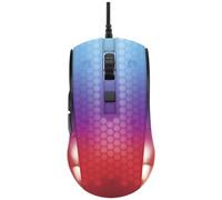 DELTACO GAMING DM310 Souris de Gaming USB Optique Noir, Transparent 6 Boutons 6200 dpi éclairé, molette intégrée