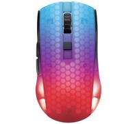 DELTACO GAMING DM320 Souris de Gaming Radio Optique Noir, Transparent 6 Boutons 10000 dpi câble Amovible, éclairé, Mole