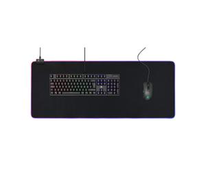 DELTACO GAMING - DMP310 - Tapis de souris XL RGB, épaisseur 4mm, 900x360mm