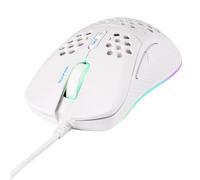 Deltaco Gaming GAM-108-W, Droitier, Optique, USB Type-A, 6400 DPI, 1 ms, Blanc