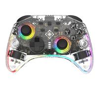 Deltaco Gaming GAM-198-T accessoire de jeux vidéo Transparent Bluetooth/USB Manette de jeu Nintendo Switch, Nintendo Switch 2, Nintendo Switch OLED, Android, PC