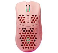 DELTACO GAMING PM80 Gaming-Maus Kabellos, Kabelgebunden Optisch Pink 64000 dpi Beleuchtet, Wiederaufladbar (GAM-120-P)