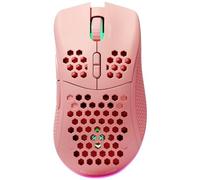 DELTACO GAMING PM80 Souris de Gaming Radio Optique Rose 7 Boutons 4800 dpi éclairé, Rechargeable