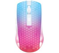 DELTACO GAMING WM89 Souris de Gaming Radio Optique Blanc, Transparent 6 Boutons 10000 dpi câble Amovible, éclairé, Mole