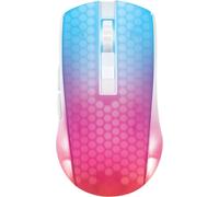 DELTACO GAMING WM89 Souris de jeu sans fil Optique blanche, transparente 6 boutons 10000 dpi
