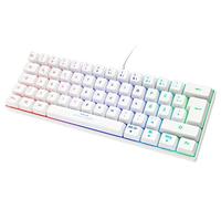 DELTACO Mini Clavier mécanique de Jeu - Clavier mécanique de Gamer avec Touches RVB, Disposition QWERTZ 60% Allemande, éclairé, commutateurs Rouges, éclairage de Clavier, mécanique, Ergonomique,