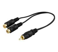 Deltaco MM-20 câble audio RCA Noir