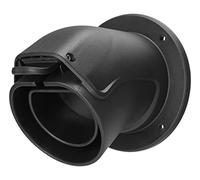 DELTACO Repose-Poignée Courbé de Câble de Charge pour Chargeur EV Type 2, Support Mural pour Câble de Station de Charge Electrique, Plastique Durable Etanche, Vis Inclus, Noir