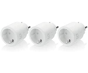 DELTACO Smart Home SH-P01-3P - Pack de 3 Prises connectées Wi-FI 2.4GHz 802.11b/g/n - Blanche