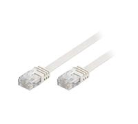 DELTACO U / UTP Câble patch Cat6, plat, 20m, 250MHz, blanc