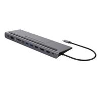 Deltaco USBC-DOCK2 station d'accueil Avec fil USB 3.2 Gen 1 (3.1 Gen 1) Type-C Gris