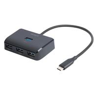 Deltaco USBC-HUB203 hub & concentrateur USB Type-C 5000 Mbit/s Noir