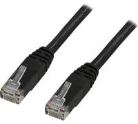Deltaco UTP Cat5e - Câble réseau (10 m, RJ-45, RJ-45, noir)