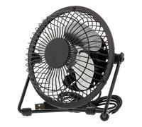 DELTACO Ventilateur USB, modèle de table, aluminium, noir