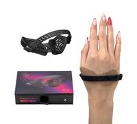 DELTAHUB Carpio G2.0 Repose-poignet ergonomique avancé pour droitier, soutien pour joueurs chevronnés, pour souris, anti-fatigue, glisse fluide (taille L, droite, noir)