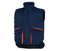 Delta Plus Gilet Sierra2 sans manches multipoches polyester/coton Bleu marine/orange L (52/54)