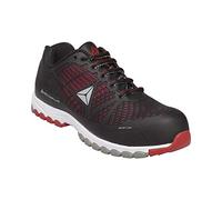 Deltaplus DSPORSPNR45 Chaussures basses en polyuréthane/mesh - S1P Hro Src, Noir/rouge, taille 45