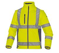 Deltaplus MOON2JGGT Veste softshell en polyester et élasthanne avec 3 couches laminées Jaune fluo/gris Taille L