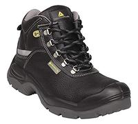 Deltaplus SAUL2ES3NO46 Chaussures Montantes en Cuir Pleine Fleur Pigmenté - S3 SRC ESD Noir Taille 46, Noir, 46 EU