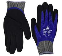 Deltaplus VECUT54BL11 Deltanocut+ Gant en tricot fin - Double revêtement en nitrile bleu roi noir Taille 11