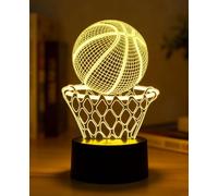Deluisho 3D Veilleuse Basketball, 3D Lampe, Veilleuse Enfant 3D Lampe, Veilleuse à Vision Variable 16 Couleurs Avec Télécommande, Surprise gifts for children and basketball fans