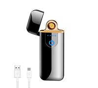 Deluisho Briquet électronique, Briquet à Arc, Chargement USB, Bri-Quet Coupe-Vent Tactile Durable, Allume-Cigare de Poche (Noir)