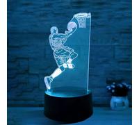 Deluisho Lampe Basketball 3D, Veilleuse Basketball, Veilleuse Enfant 3D Lampe, Veilleuse à Vision Variable 16 Couleurs Avec Télécommande, Cadeau Surprise pour les Enfants
