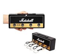 Deluisho Porte Clef Mural Porte-clés Audio, Porte-clés Mural Rétro Créatif avec 4 Prises de Guitare