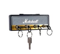 Deluisho Porte-clés mural pour guitare audio, porte-clés à fixation murale, style rétro, avec 4 porte-clés pour prise de guitare