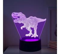 Deluisho Veilleuse de Dinosaure, Veilleuse 3D Dinosaure pour Enfants, Lampe Décorative pour Chambre D'enfant sur le Thème des Dinosaures, 16 Couleurs de Lumières Chaudes Ambiantes à Commutation Libre
